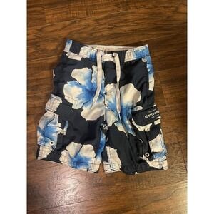 Abercrombie Boys Youth Blue Floral Swim Trunks Board Shorts Sz:s